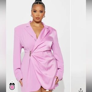 Fashion Nova Lavender Wrap Mini Dress